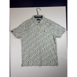 1. William Murray Polo Shirt Mens L Green Golf‎ Floral Cocktail Geometric